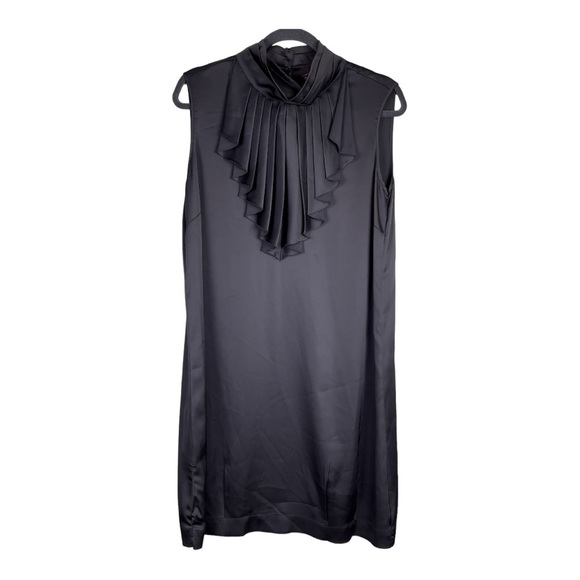 NEW YORK COMPANY COLLECTION Women's XL Gray Dress Silky High Neck - Picture 12 of 14